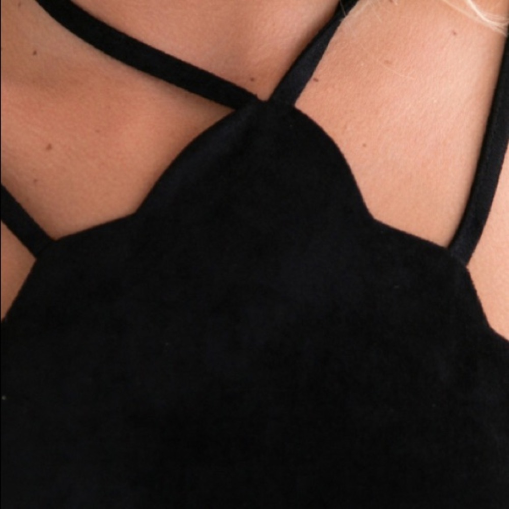 FESTIVAL READY TOP in vegan suede - Picture 2 of 8